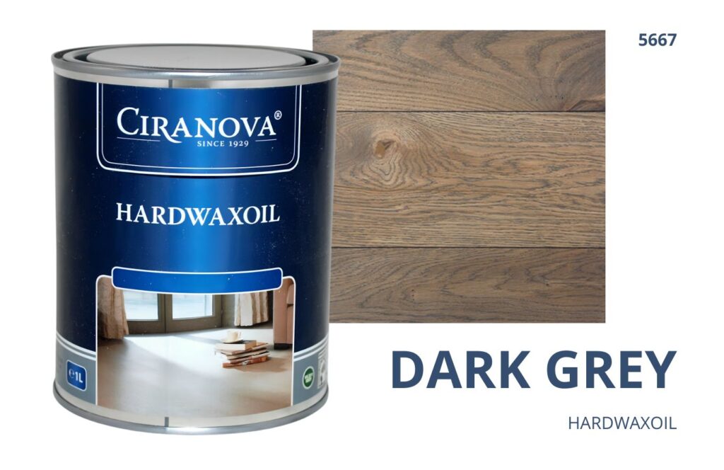 CIRANOVA Hardwaxoil olejowosk wosk twardy olejny do drewna hard wax oil do podłóg DARK GREY 5667 CIRANOVA Hardwaxoil olejowosk wosk twardy olejny do drewna hard wax oil do podłóg DARK GREY 5667