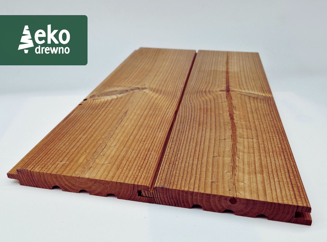 Deska pióro wpust deska elewacyjna podbitkowa boazeryjna 19x117 mm fińska termososna termodrewno. EKODREWNO Wrocław Deska pióro wpust deska elewacyjna podbitkowa boazeryjna 19x117 mm fińska termososna termodrewno. EKODREWNO Wrocław