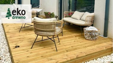 Deska tarasowa budżetowa tania sosna impregnowana ciśnieniowo NTR EKODREWNO