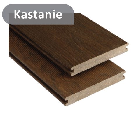 Deska tarasowa kompozytowa KOVALEX 20x145 mm lita kolor Kastanie Deska tarasowa kompozytowa KOVALEX 20x145 mm lita kolor Kastanie