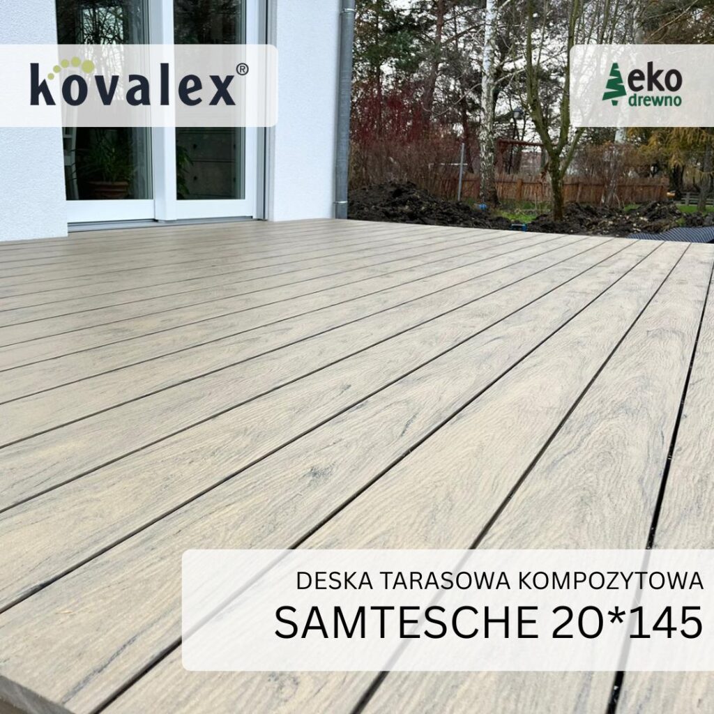 Deska tarasowa kompozytowa KOVALEX 20x145 mm samtesche 8 Deska tarasowa kompozytowa KOVALEX 20x145 mm samtesche 8