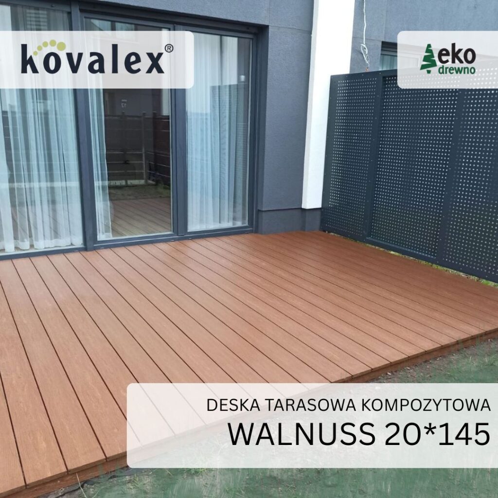 Deska tarasowa kompozytowa KOVALEX 20x145 mm walnuss 6 Deska tarasowa kompozytowa KOVALEX 20x145 mm walnuss 6