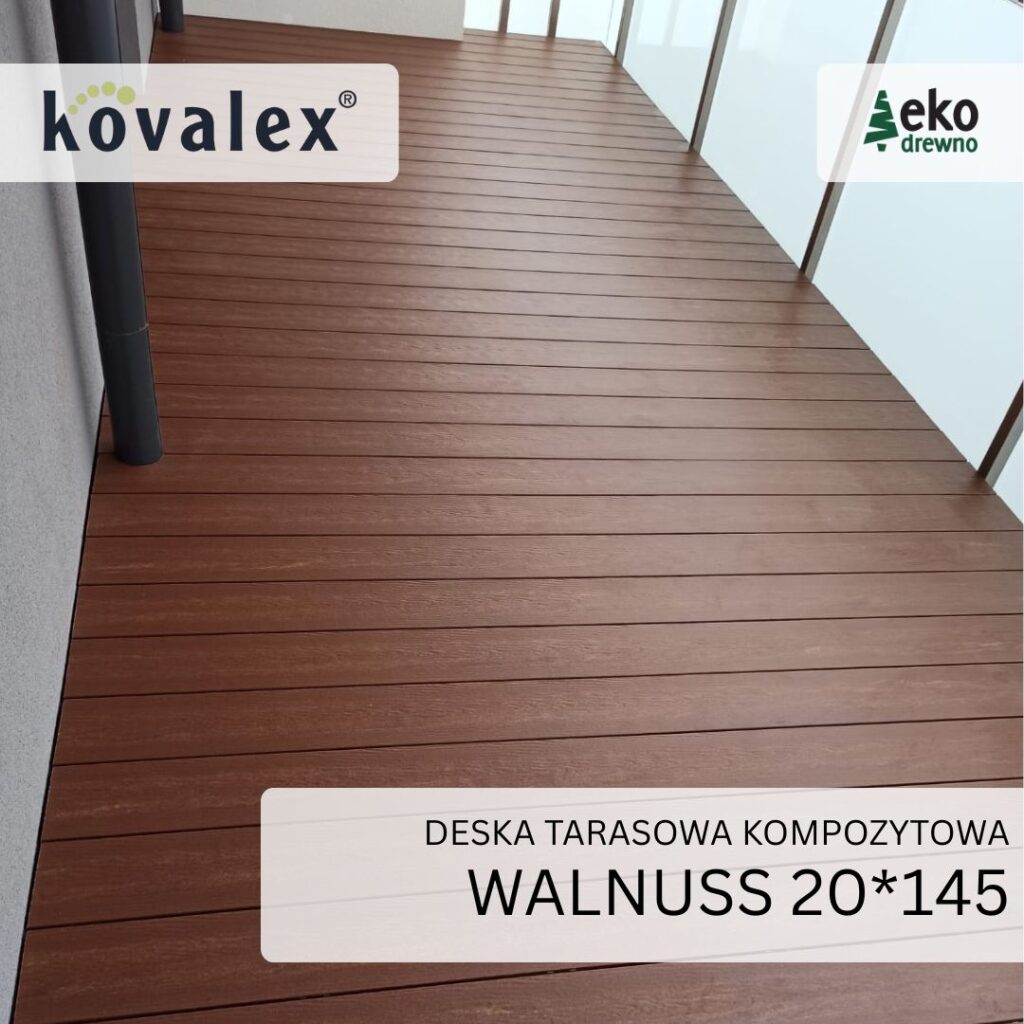 Deska tarasowa kompozytowa KOVALEX 20x145 mm walnuss 8 Deska tarasowa kompozytowa KOVALEX 20x145 mm walnuss 8