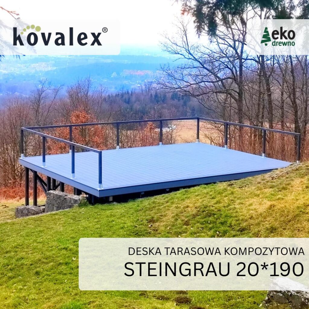 Deska tarasowa kompozytowa KOVALEX 20x190 mm steingrau Deska tarasowa kompozytowa KOVALEX 20x190 mm steingrau