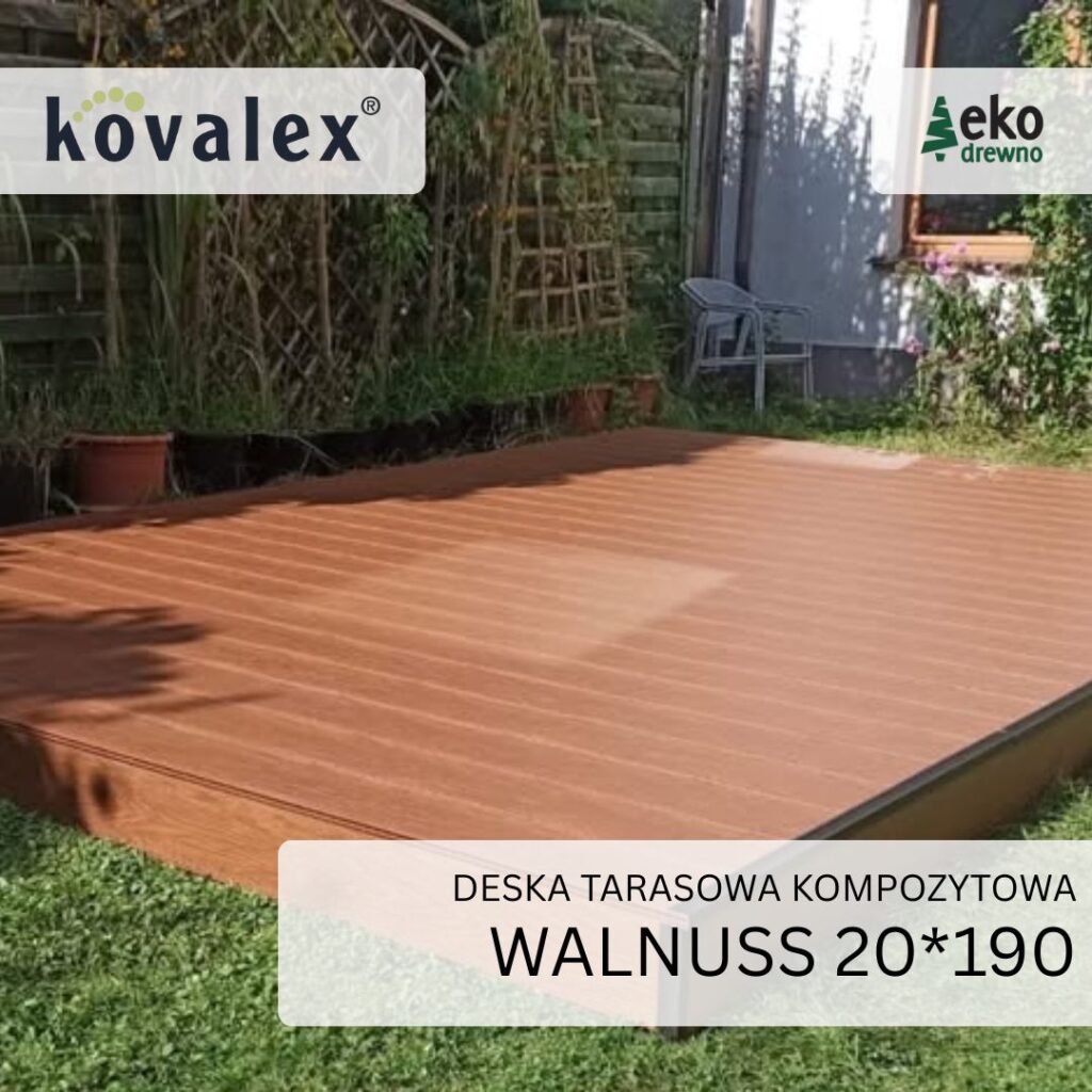 Deska tarasowa kompozytowa KOVALEX 20x190 mm walnuss Deska tarasowa kompozytowa KOVALEX 20x190 mm walnuss