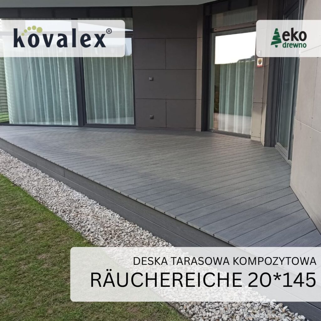 Deska tarasowa kompozytowa KOVALEX räuchereiche 20x145 mm ekodrewno Deska tarasowa kompozytowa KOVALEX räuchereiche 20x145 mm ekodrewno