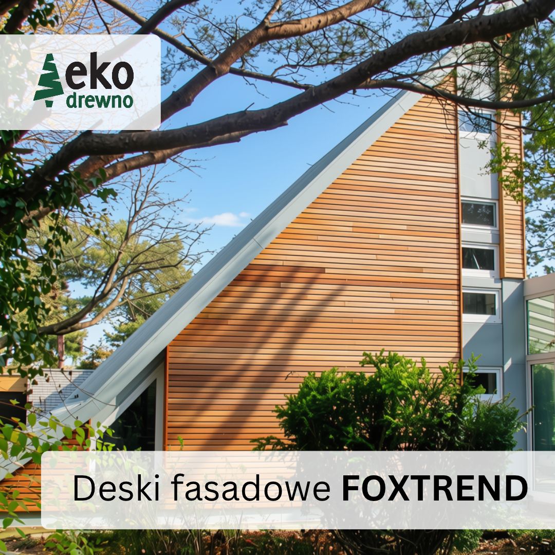 Deski elewacyjne fasada z drewna deski FOXTREND gatunek drewna cedr kanadyjski Western red Cedar. EKODREWNO. Wrocław