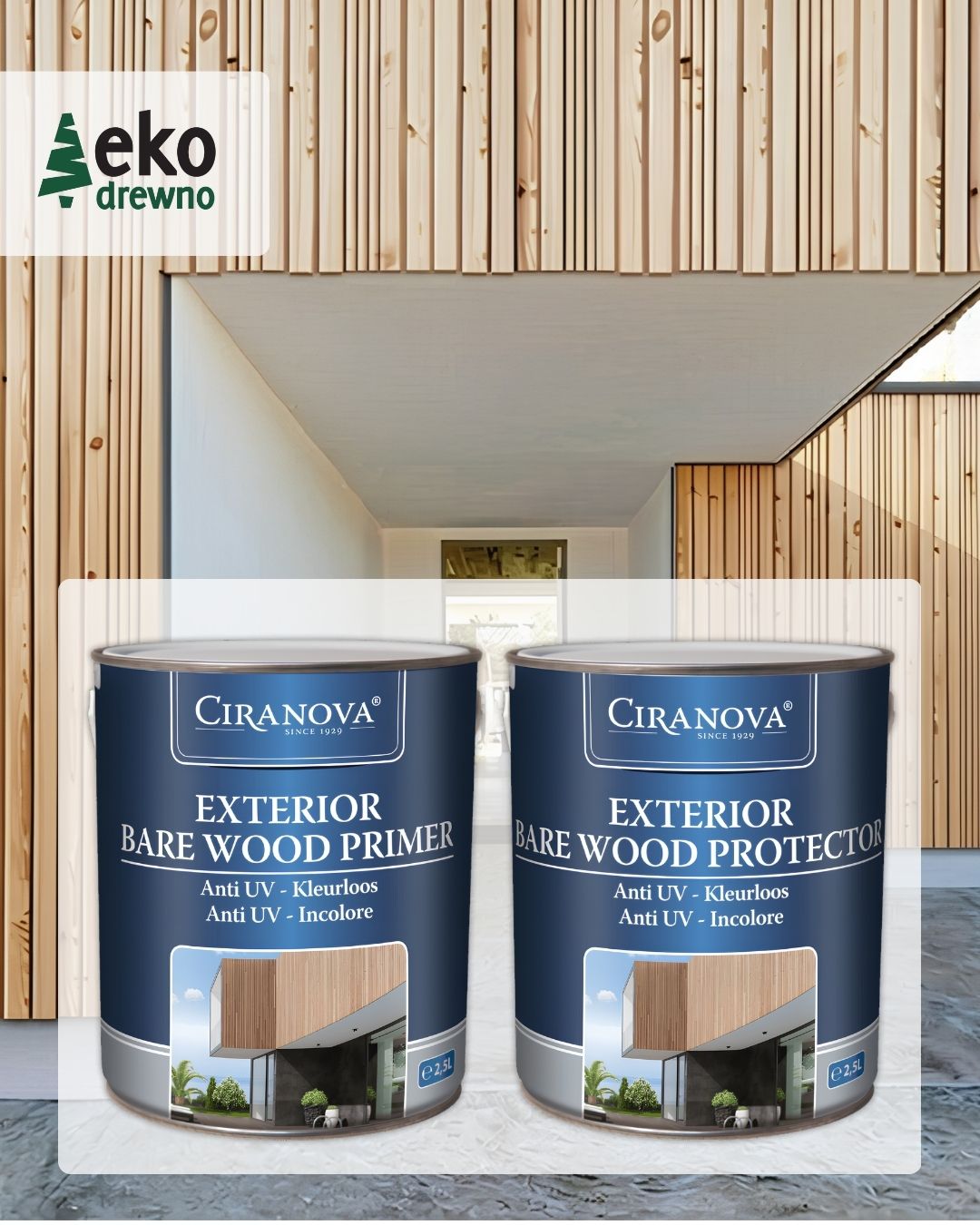 Exterior Bare Wood CIRANOVA EKODREWNO Wrocław. Bezbarwny olej do drewna zewnętrznego Exterior Bare Wood CIRANOVA EKODREWNO Wrocław. Bezbarwny olej do drewna zewnętrznego