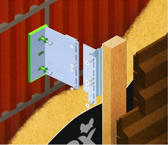 Fox_alu ilustracja montażu deski w układzie poziomym