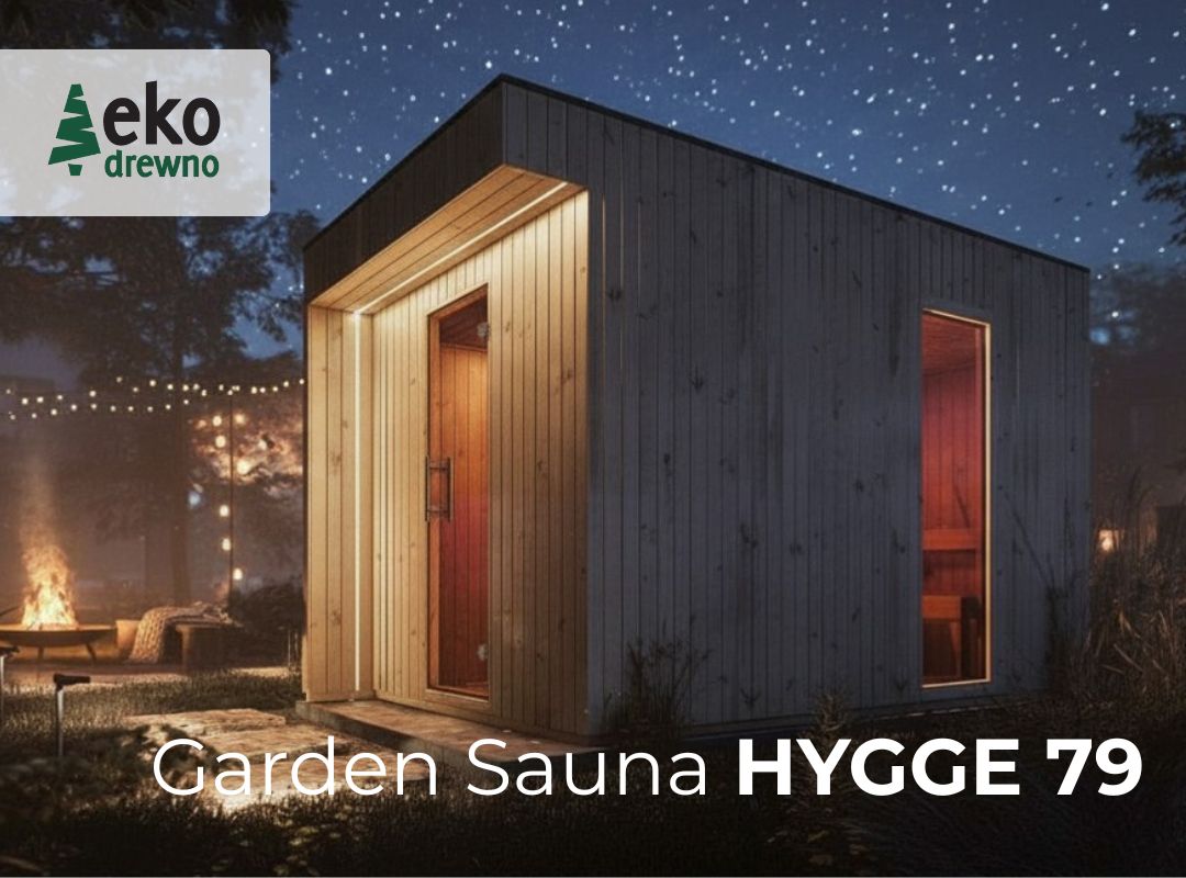 Gotowa prefabrykowana drewniana sauna ogrodowa domek saunowy Garden Sauna Hygge 79. EKODREWNO Wrocław Gotowa prefabrykowana drewniana sauna ogrodowa domek saunowy Garden Sauna Hygge 79. EKODREWNO Wrocław