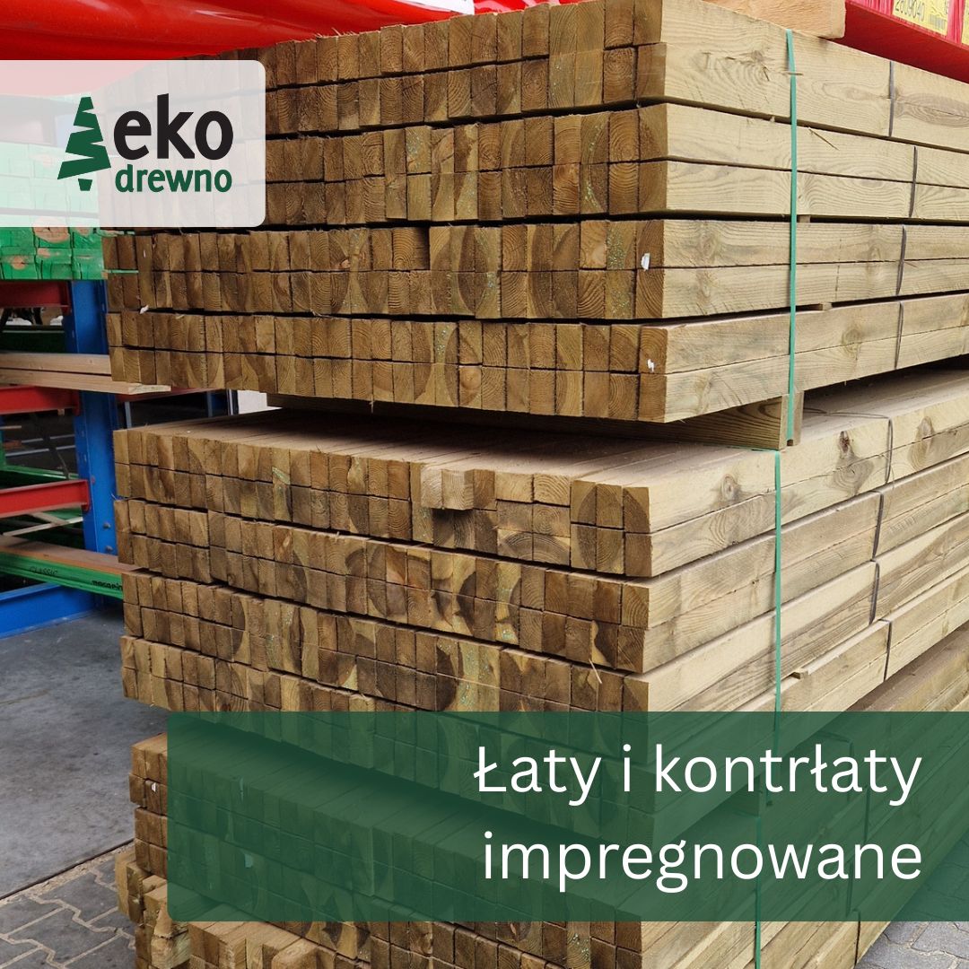 Łaty i kontrłaty budowlane drewno impregnowane 38x58, 40x60, 25x50 mm. EKODREWNO. Wrocław (5) Łaty i kontrłaty budowlane drewno impregnowane 38x58, 40x60, 25x50 mm. EKODREWNO. Wrocław (5)