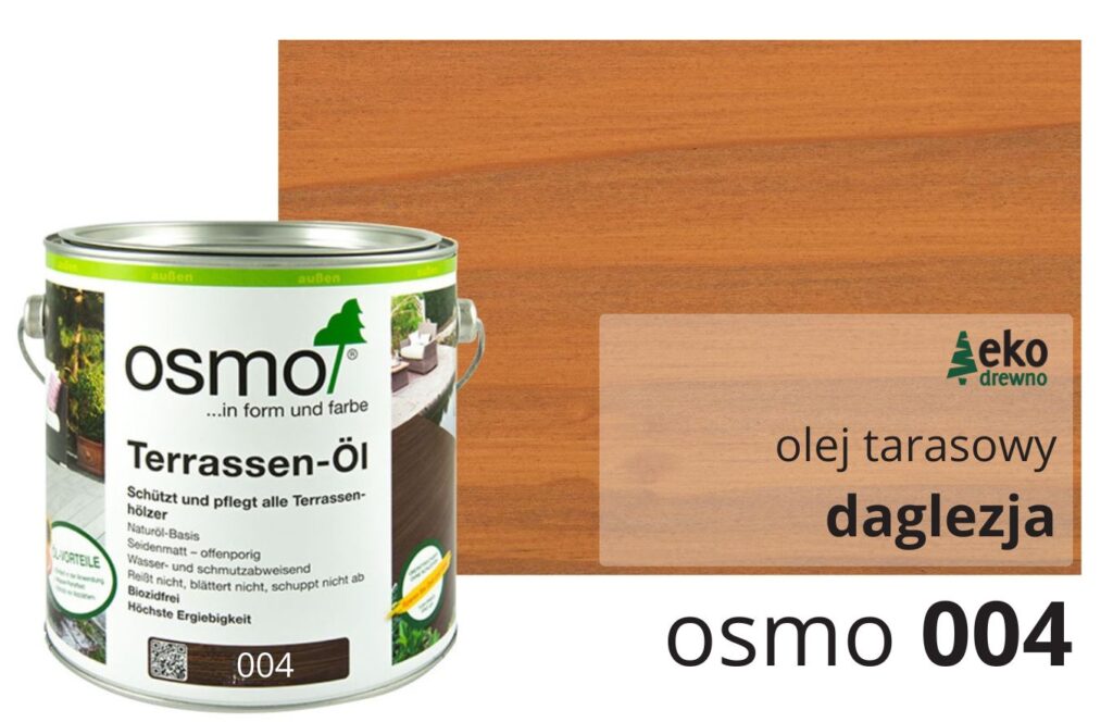 OSMO 004 olej tarasowy daglezja 2,5l. Terrassen-Öl 004 Douglasie seidenmatt. EKODREWNO Wrocław OSMO 004 olej tarasowy daglezja 2,5l. Terrassen-Öl 004 Douglasie seidenmatt. EKODREWNO Wrocław