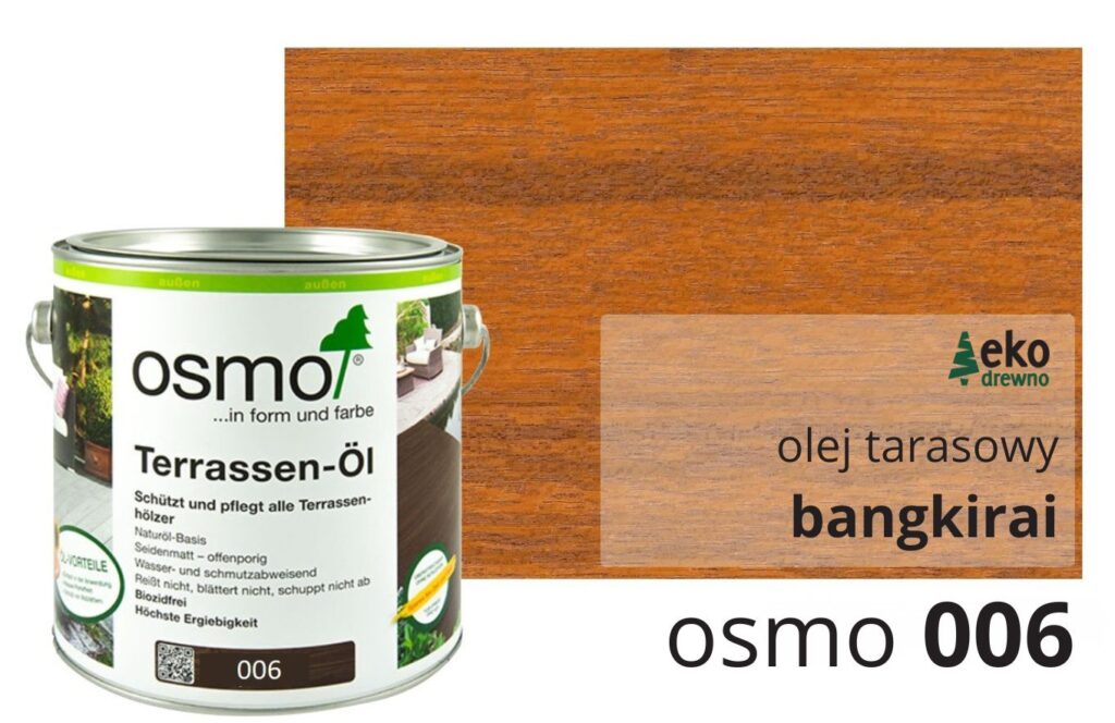 OSMO 006 olej tarasowy bangkirai 2,5l. Terrassen-Öl 006 Bangkirai seidenmatt. EKODREWNO Wrocław OSMO 006 olej tarasowy bangkirai 2,5l. Terrassen-Öl 006 Bangkirai seidenmatt. EKODREWNO Wrocław