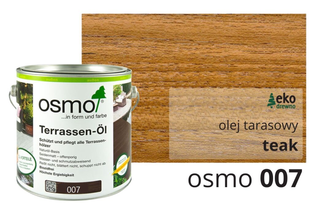 OSMO 007 olej tarasowy teak bezbarwny 2,5l. Terrassen-Öl 007 Teak farblos seidenmatt. EKODREWNO Wrocław OSMO 007 olej tarasowy teak bezbarwny 2,5l. Terrassen-Öl 007 Teak farblos seidenmatt. EKODREWNO Wrocław