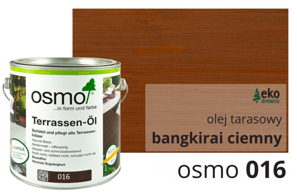 OSMO 016 olej tarasowy bangkirai ciemny 2,5l. Terrassen-Öl 016 Bangkirai dunkel seidenmatt. EKODREWNO Wrocław OSMO 016 olej tarasowy bangkirai ciemny 2,5l. Terrassen-Öl 016 Bangkirai dunkel seidenmatt. EKODREWNO Wrocław