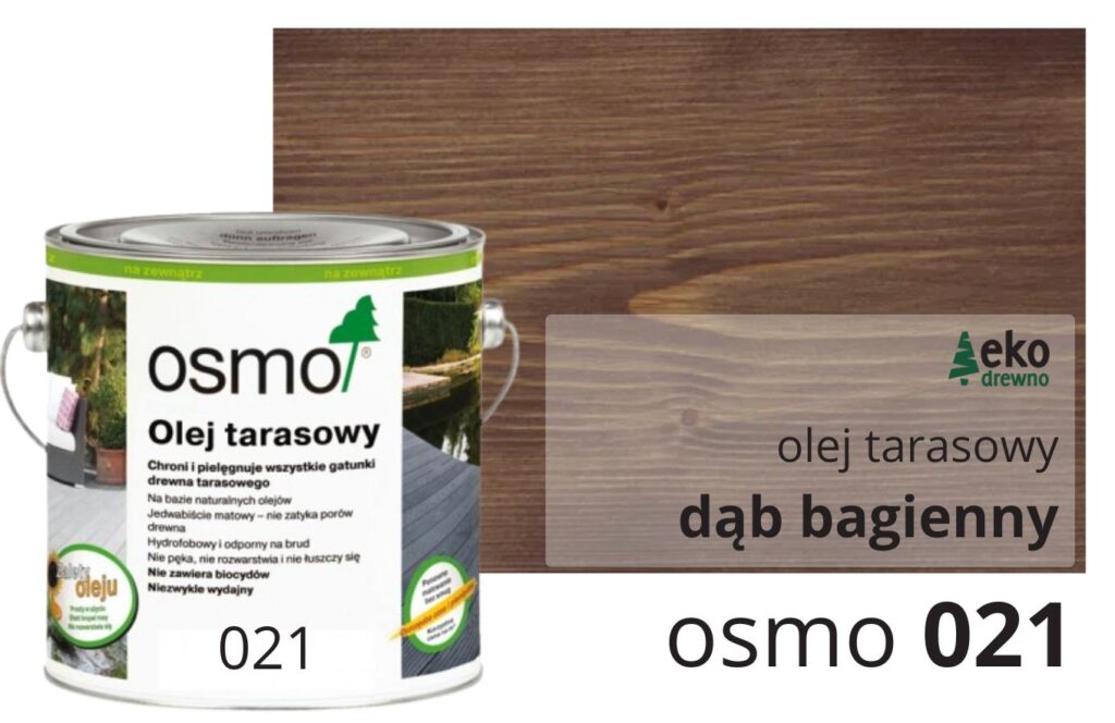 OSMO 021 dąb bagienny tarasowy daglezja 2,5l. Terrassen-Öl 021 Mooreiche seidenmatt. EKODREWNO Wrocław OSMO 021 dąb bagienny tarasowy daglezja 2,5l. Terrassen-Öl 021 Mooreiche seidenmatt. EKODREWNO Wrocław