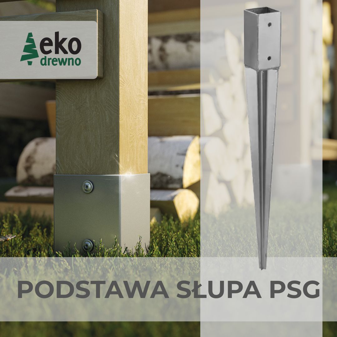 PSG podstawa słupa drewnianego wbijana w ziemię PSG 70 750 PSG 100 900 dla kantówek drewnianych o przekroju 70x70 i 100x100 mm. Do montażu słupków w ziemi. EKODREWNO Wrocław PSG podstawa słupa drewnianego wbijana w ziemię PSG 70 750 PSG 100 900 dla kantówek drewnianych o przekroju 70x70 i 100x100 mm. Do montażu słupków w ziemi. EKODREWNO Wrocław