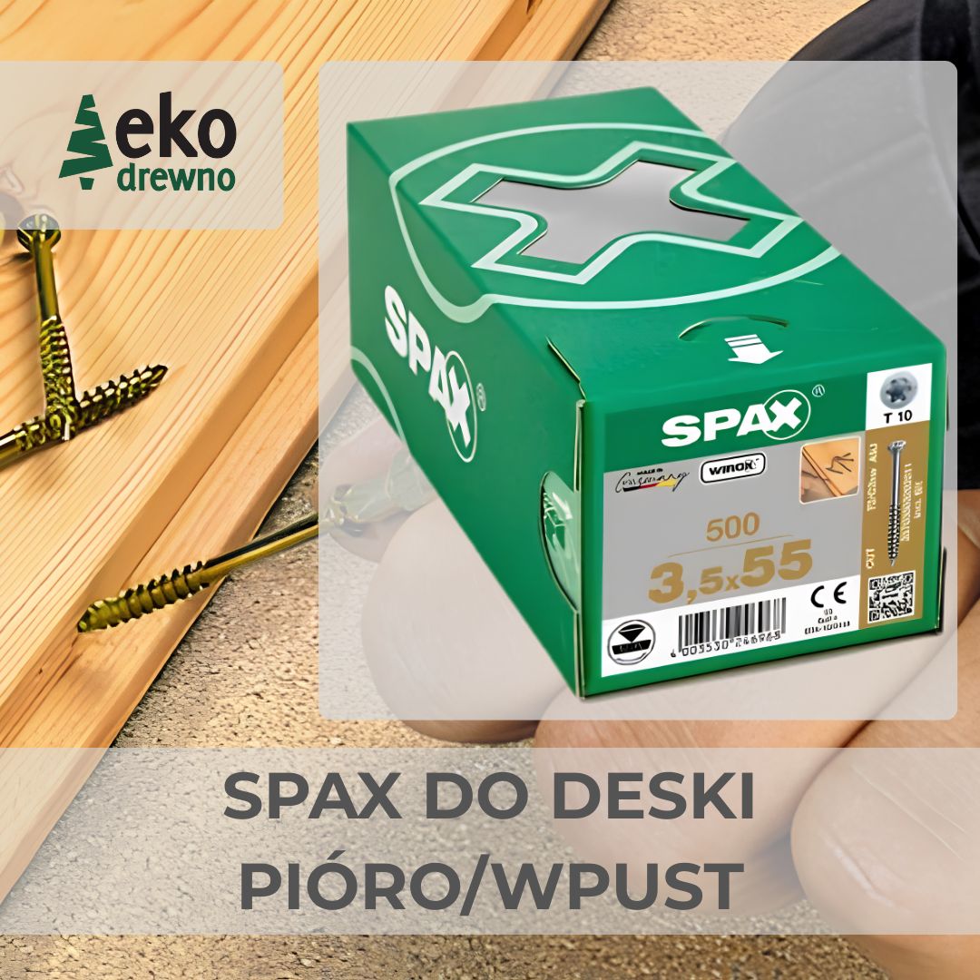 Spax 3,5x45 mm 3,5x55 mm 4003530246968 wkręt do desek pióro wpust Spax do desek podłogowych ocynk torx t10. EKODREWNO Wrocław Spax 3,5x45 mm 3,5x55 mm 4003530246968 wkręt do desek pióro wpust Spax do desek podłogowych ocynk torx t10. EKODREWNO Wrocław