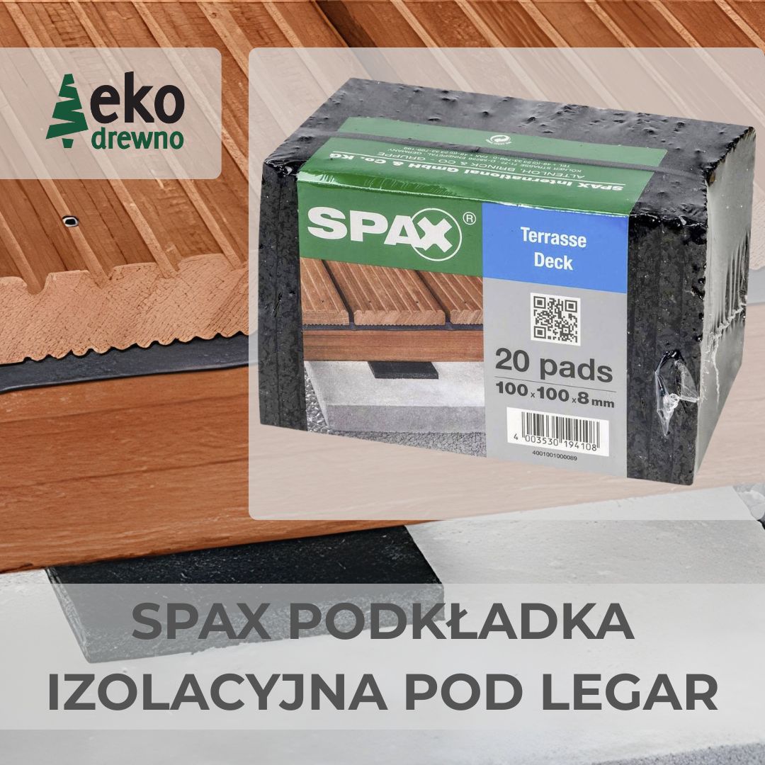 Spax podkładka z gumy bitumicznej pod legar drewniany, 4003530191688, 4003530191688, 100x100 mm grubość 4, 8 mm. EKODREWNO Spax podkładka z gumy bitumicznej pod legar drewniany, 4003530191688, 4003530191688, 100x100 mm grubość 4, 8 mm. EKODREWNO