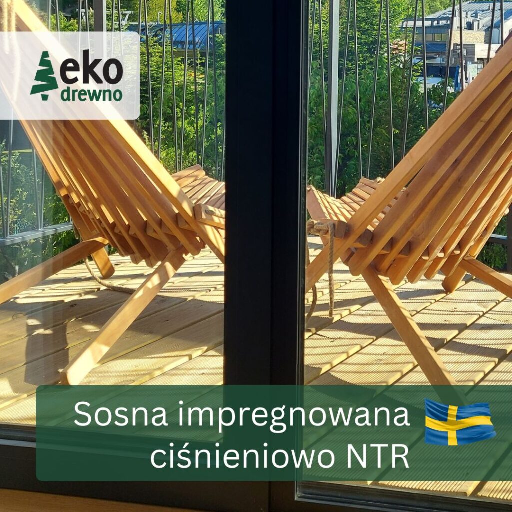 Szwedzka deska tarasowa sosna impregnowana ciśnieniowo NTR EKODREWNO Szwedzka deska tarasowa sosna impregnowana ciśnieniowo NTR EKODREWNO