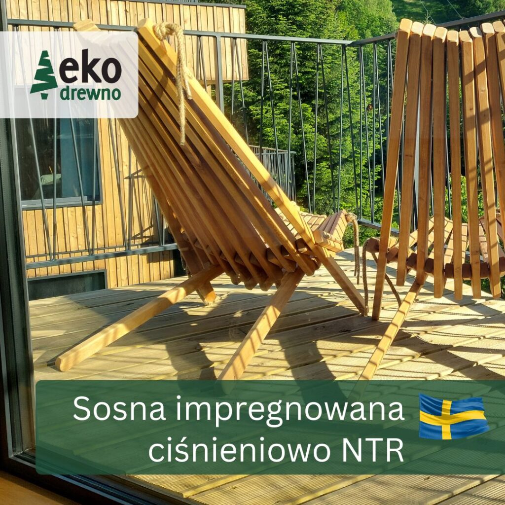 Szwedzka deska tarasowa sosna impregnowana ciśnieniowo NTR EKODREWNO Szwedzka deska tarasowa sosna impregnowana ciśnieniowo NTR EKODREWNO